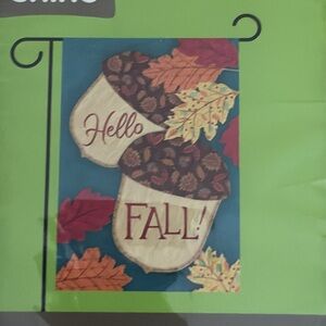 Rain or Shine Flip it Small Garden Flag Hello Fall New in Package